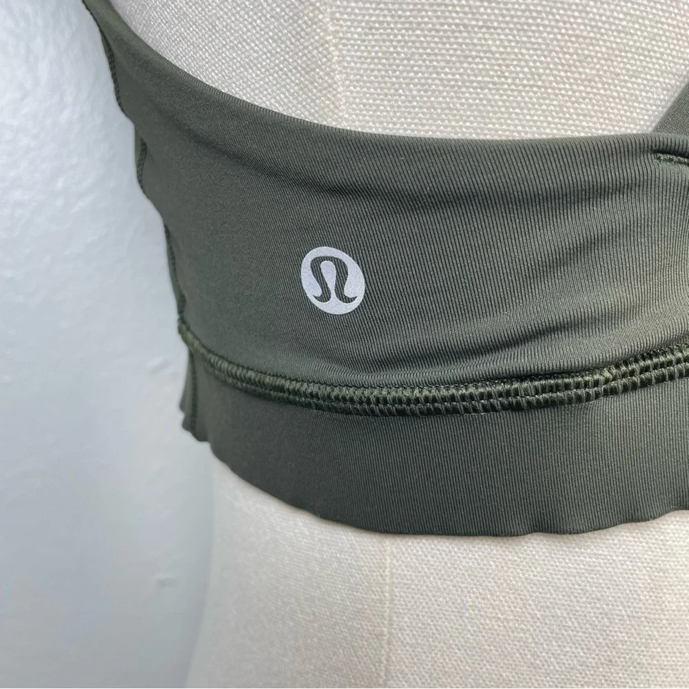 Lululemon Energy Sports Bra Olive Green Size 10